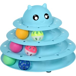 fun cat toy with balls